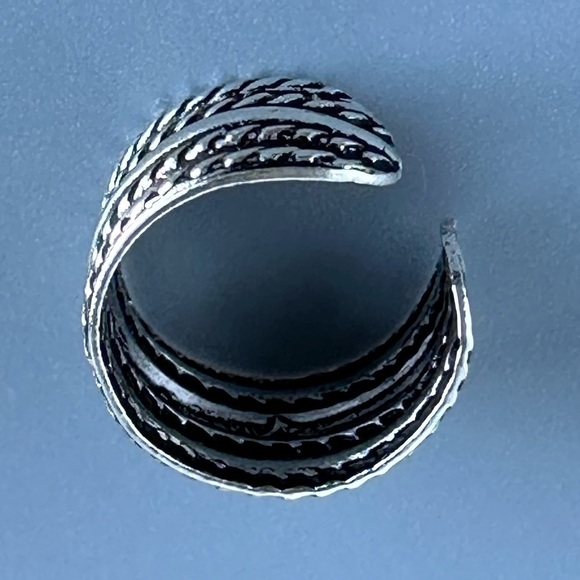 Sterling Silver Simi Wide Textured Ear Cuff - Picture 12 of 14